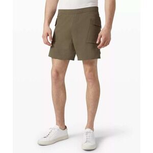 Lululemon Men's M Olive Green‎ Cargo Shorts 6" Outdoor Workout Stretch